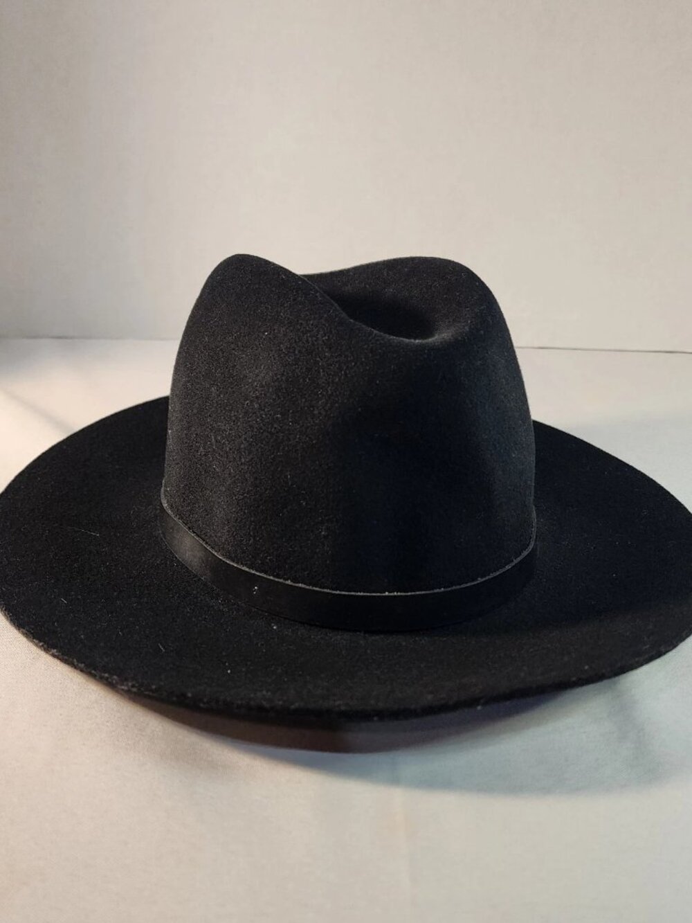 RAG & BONE Black Floppy Brim Wool Felted Fedora Hat Size Small